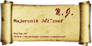 Majercsik József névjegykártya
