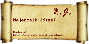 Majercsik József névjegykártya