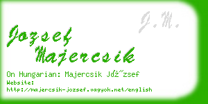 jozsef majercsik business card
